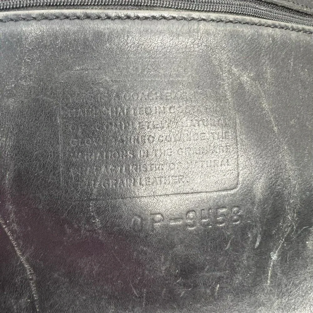 Vintage Coach‎ 9458 Crossbody Legacy Black Thick Leather Slim Messenger Heavy
